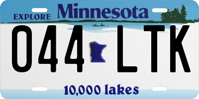 MN license plate 044LTK