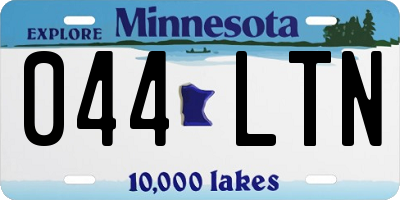 MN license plate 044LTN