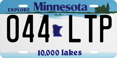 MN license plate 044LTP