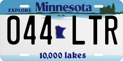 MN license plate 044LTR