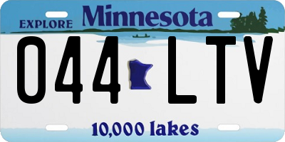 MN license plate 044LTV