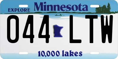 MN license plate 044LTW