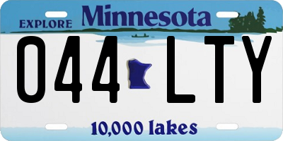 MN license plate 044LTY