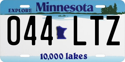 MN license plate 044LTZ