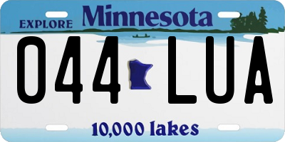 MN license plate 044LUA