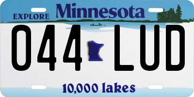 MN license plate 044LUD