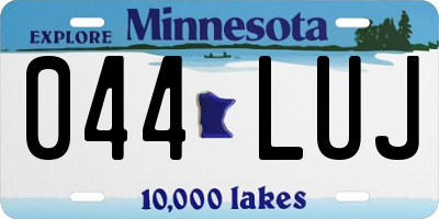MN license plate 044LUJ