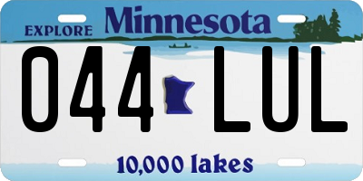 MN license plate 044LUL