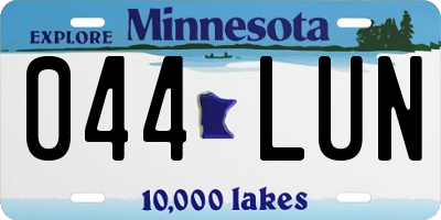 MN license plate 044LUN