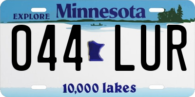 MN license plate 044LUR