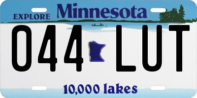 MN license plate 044LUT