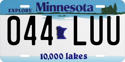 MN license plate 044LUU