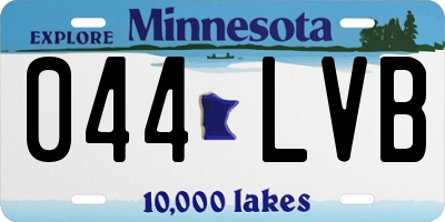MN license plate 044LVB