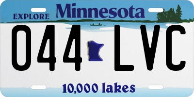 MN license plate 044LVC
