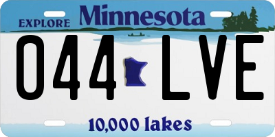 MN license plate 044LVE