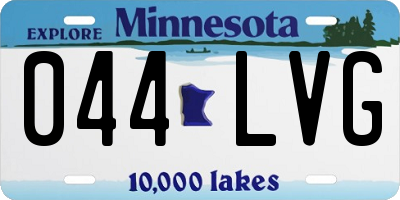 MN license plate 044LVG