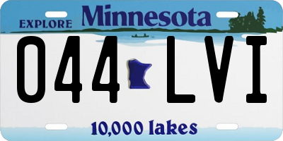 MN license plate 044LVI