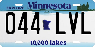 MN license plate 044LVL