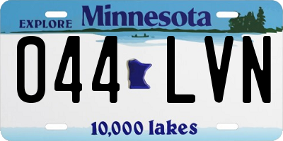 MN license plate 044LVN