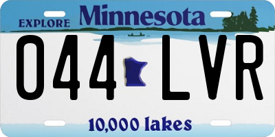 MN license plate 044LVR