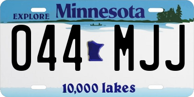 MN license plate 044MJJ