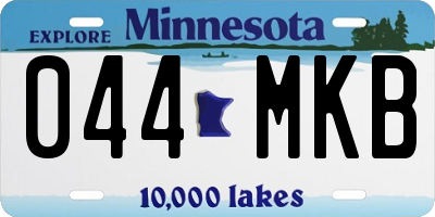 MN license plate 044MKB