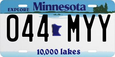 MN license plate 044MYY