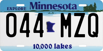 MN license plate 044MZQ