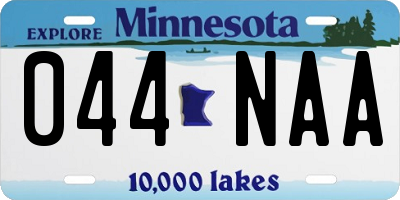 MN license plate 044NAA