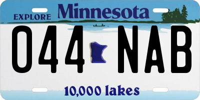 MN license plate 044NAB