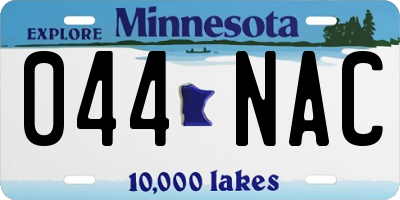 MN license plate 044NAC