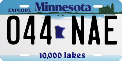 MN license plate 044NAE