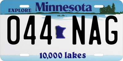 MN license plate 044NAG