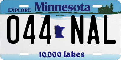 MN license plate 044NAL