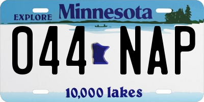 MN license plate 044NAP
