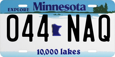 MN license plate 044NAQ