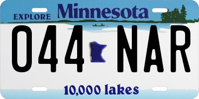 MN license plate 044NAR