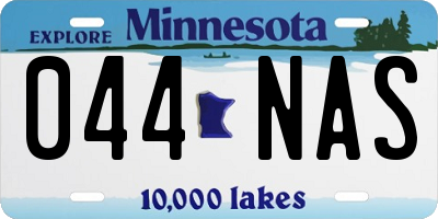 MN license plate 044NAS