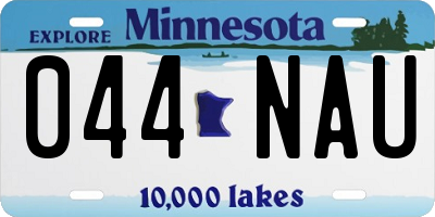 MN license plate 044NAU