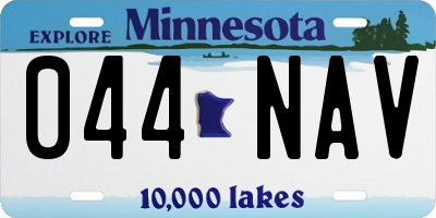 MN license plate 044NAV