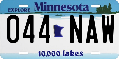 MN license plate 044NAW