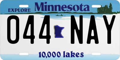MN license plate 044NAY