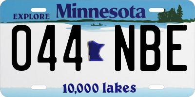 MN license plate 044NBE