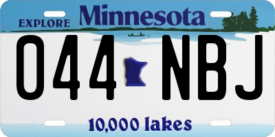MN license plate 044NBJ