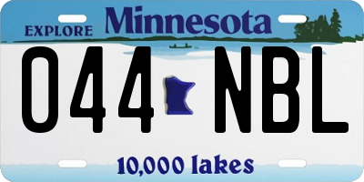 MN license plate 044NBL