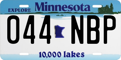 MN license plate 044NBP
