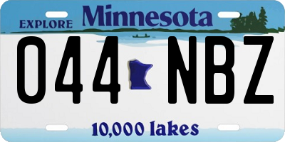 MN license plate 044NBZ
