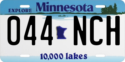 MN license plate 044NCH
