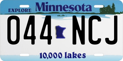 MN license plate 044NCJ