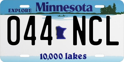 MN license plate 044NCL